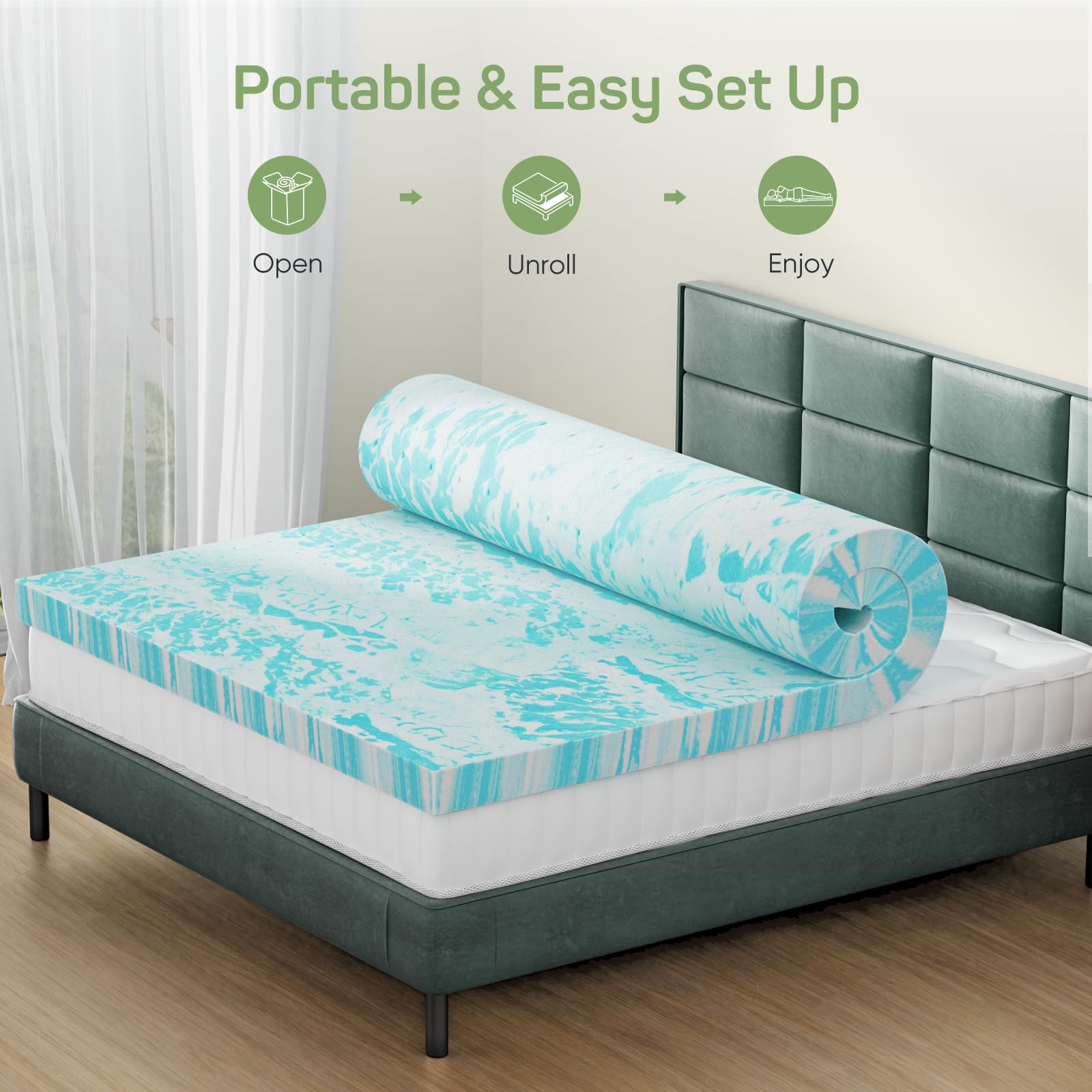 2 İnç Soğutucu Jel Desenli Haf - Mattress Pad Topper incelemesi ve fiyatı
