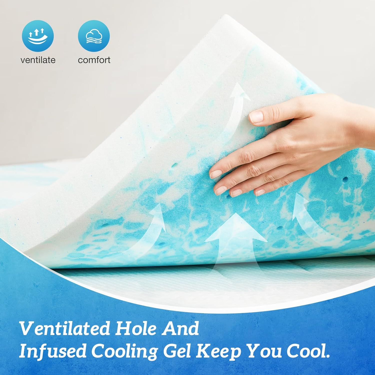 2 İnç Soğutucu Jel Desenli Haf - Mattress Pad Topper incelemesi ve fiyatı
