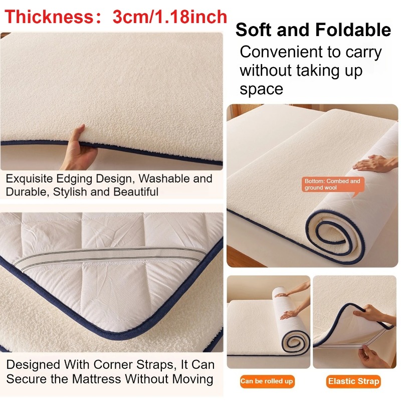 Kalınlaştırılmış Sıcak Kuzu Yü - Mattress Pad Topper incelemesi ve fiyatı
